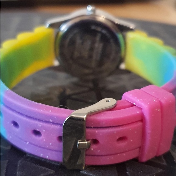 Vintage Paul Frank Paul012 Rainbow Sparkle Silicone Women's Watch - Picture 3 of 4